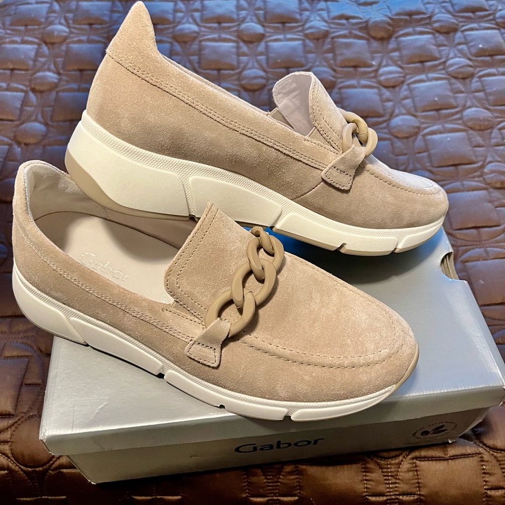 Gabor Beige Suede Sneakers 9 US size
